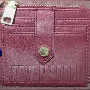 Steve Madden wallet and card holder, Color wine, New with tags